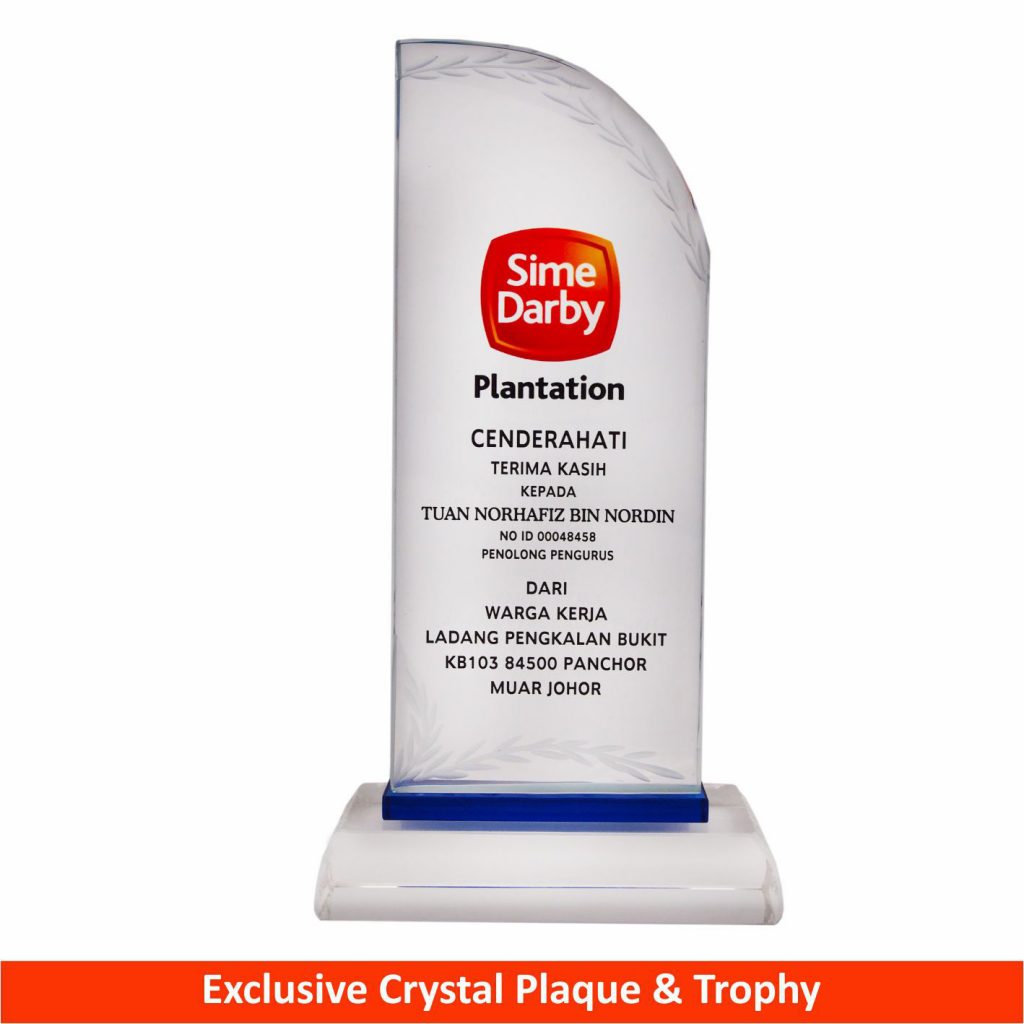 3083 Exclusive Crystal Plaque iTrophy