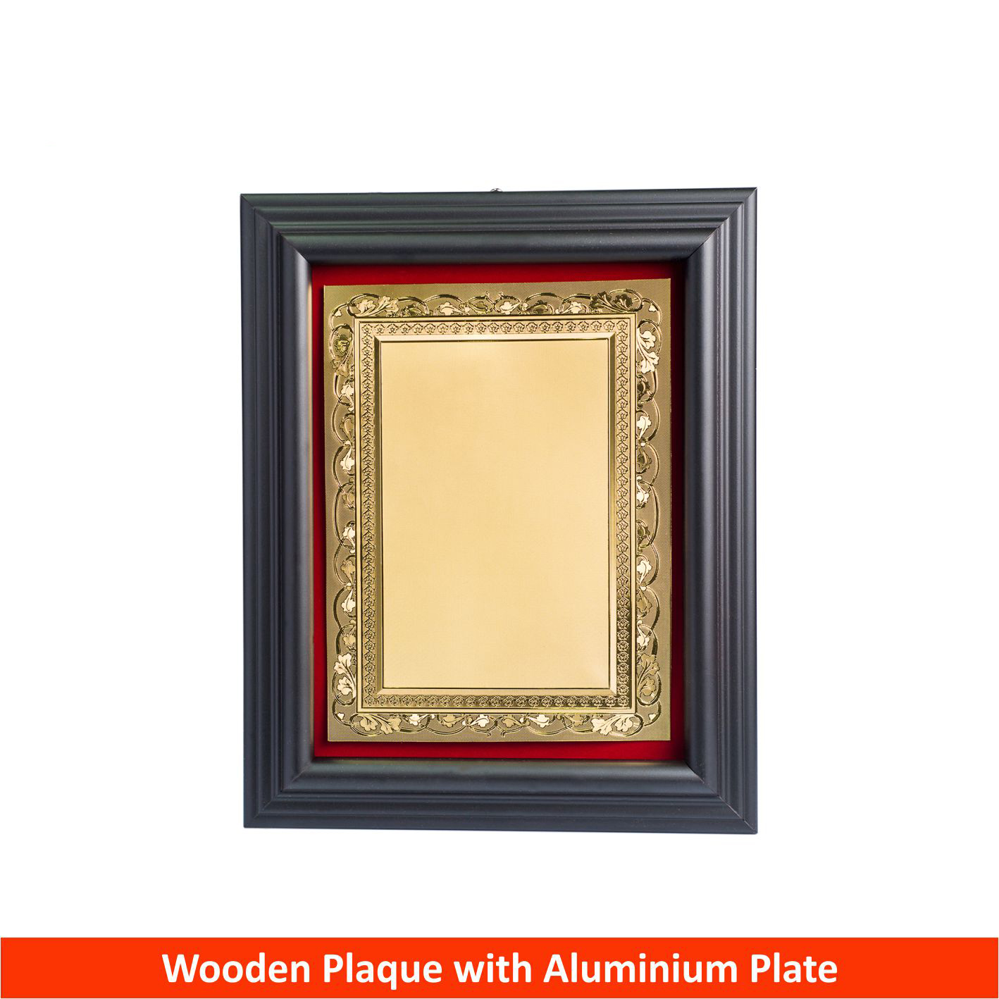 EP136 Wooden Plaque with Aluminium Plate (Red)