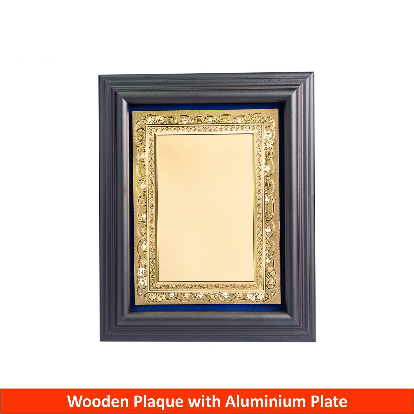 EP137 Wooden Plaque with Aluminium Plate (Blue)