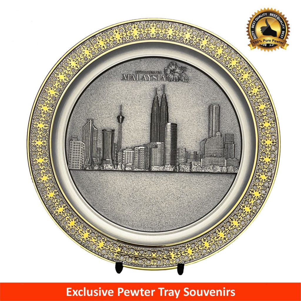 7506 Malaysia Pewter Plate (GOLD) iTrophy