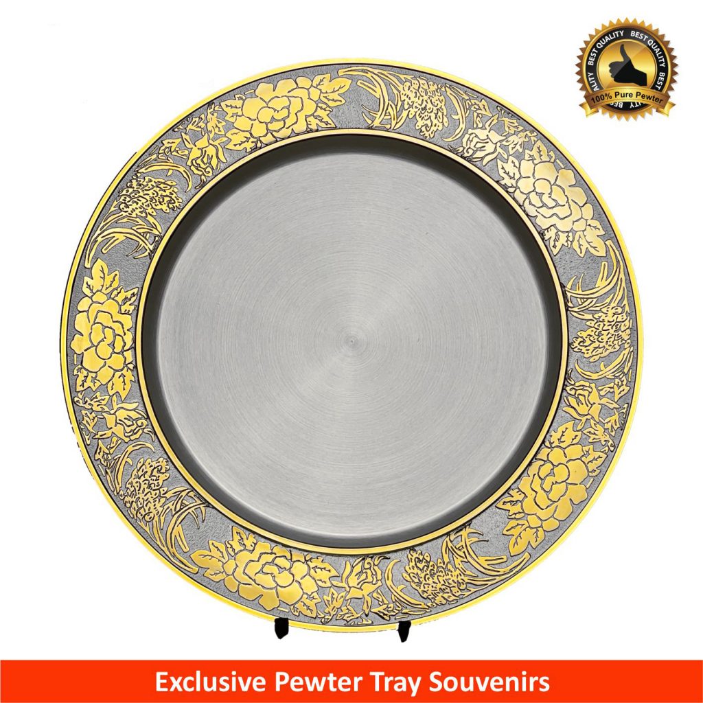 7507 Malaysia Pewter Plate (GOLD) iTrophy