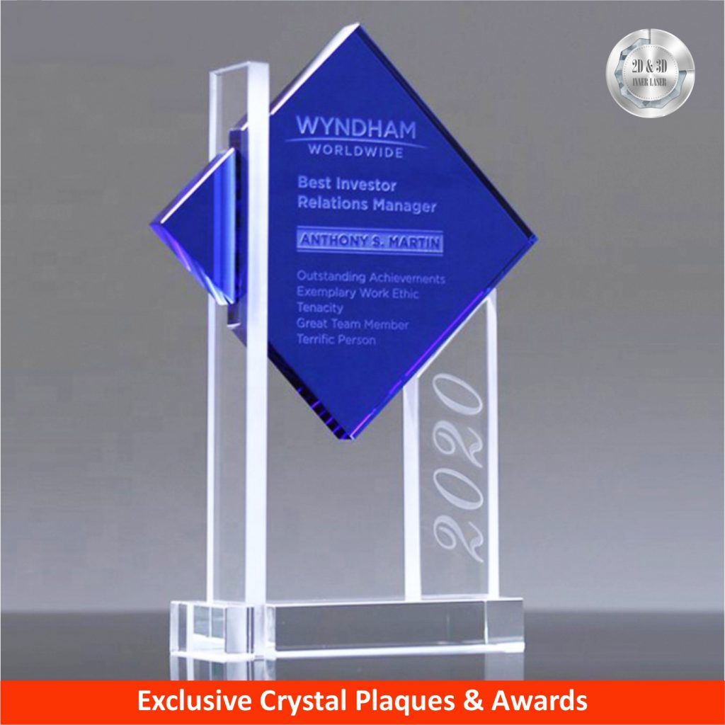 9384 Exclusive Crystal Plaques iTrophy